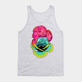 Rose and skull Tank Top